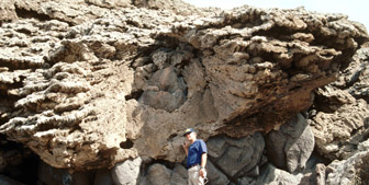 Tufa pillows making up a reef-like tufa